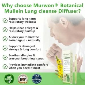 𝐔𝐒 𝐎𝐰𝐧𝐞𝐝 𝐚𝐧𝐝 𝐎𝐩𝐞𝐫𝐚𝐭𝐞𝐝✅ 𝗠𝐮𝐫𝘄𝗈𝗇® 𝐁𝐨𝐭𝐚𝐧𝐢𝐜𝐚𝐥 𝐌𝐮𝐥𝐥𝐞𝐢𝐧 𝐋𝐮𝐧𝐠 𝐂𝐥𝐞𝐚𝐧𝐬𝐞 𝐃𝐢𝐟𝐟𝐮𝐬𝐞𝐫(🫁Cough, Pharyngitis, shortness of breath, sputum, stuffy nose, bronchitis, bronchitis, allergy symptoms, lung discomfort)10🌈