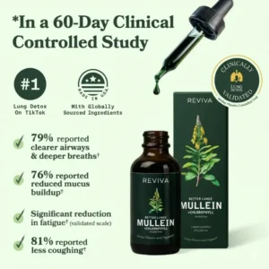 Mullein Leaf & Chlorophyll Drops for Lung Detox & Mucus Cleanse