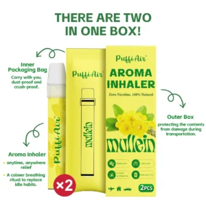 New Mullein Aroma Inhaler - 2 Pcs