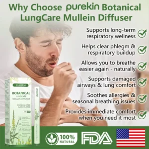 Purekin Botanical LungCare Mullein Diffuser