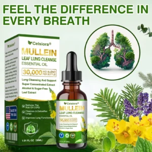 ⚡🫁✅𝐔𝐒 𝐎𝐟𝐟𝐢𝐜𝐢𝐚𝐥 𝐒𝐭𝐨𝐫𝐞|𝐂𝐞𝐥𝐬𝐢𝐨𝐫𝐚® 𝐎𝐫𝐠𝐚𝐧𝐢𝐜 𝐌𝐮𝐥𝐥𝐞𝐢𝐧 𝐋𝐞𝐚𝐟 𝐋𝐮𝐧𝐠 𝐂𝐥𝐞𝐚𝐧𝐬𝐞 𝐄𝐬𝐬𝐞𝐧𝐭𝐢𝐚𝐥 𝐎𝐢𝐥 (💖Cough, wheezing, shortness of breath, sputum, stuffy nose, bronchitis, bronchitis, allergy symptoms, lung discomfort💝)