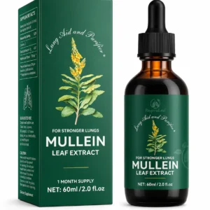 Mullein Leaf & Chlorophyll Drops for Lung Cleanse & Mucus Support