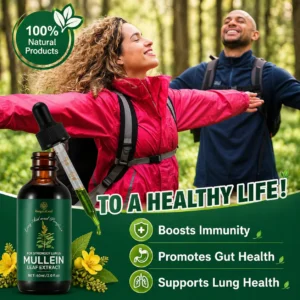 Mullein Leaf & Chlorophyll Drops for Lung Cleanse & Mucus Support