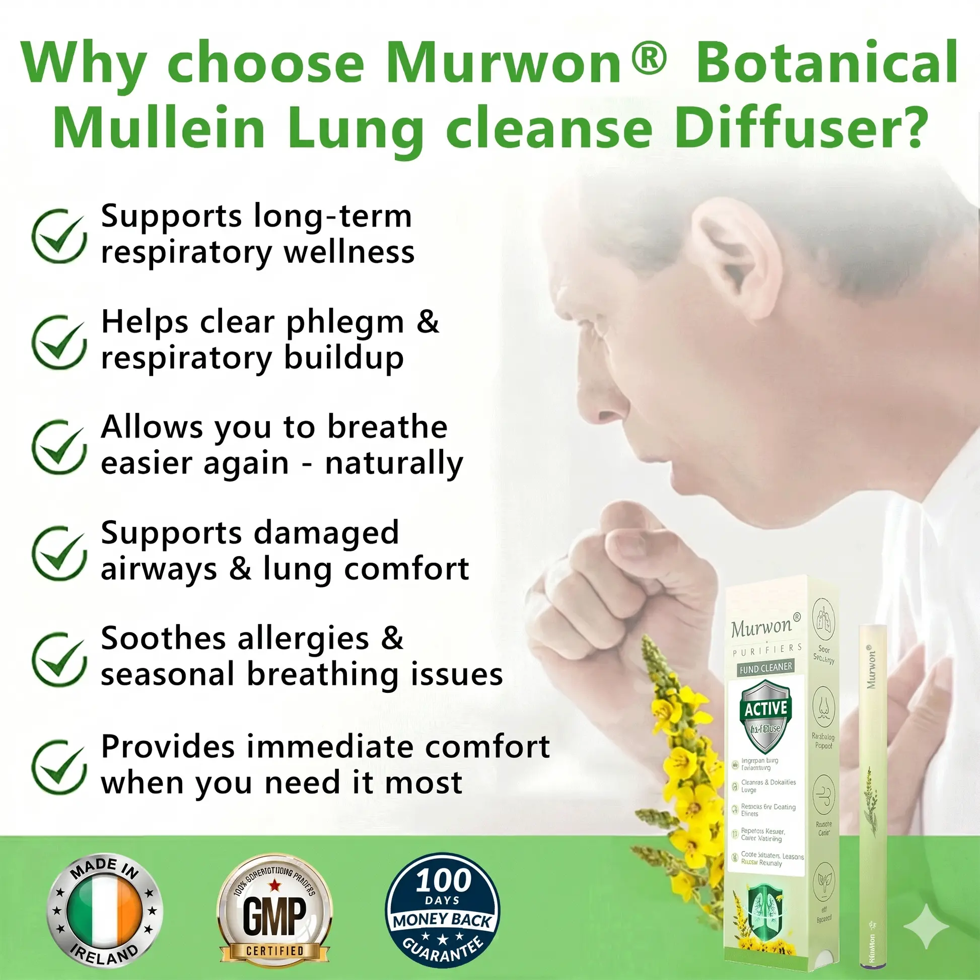 Botanical Mullein Lung Cleanse - Natural Breathing Support
