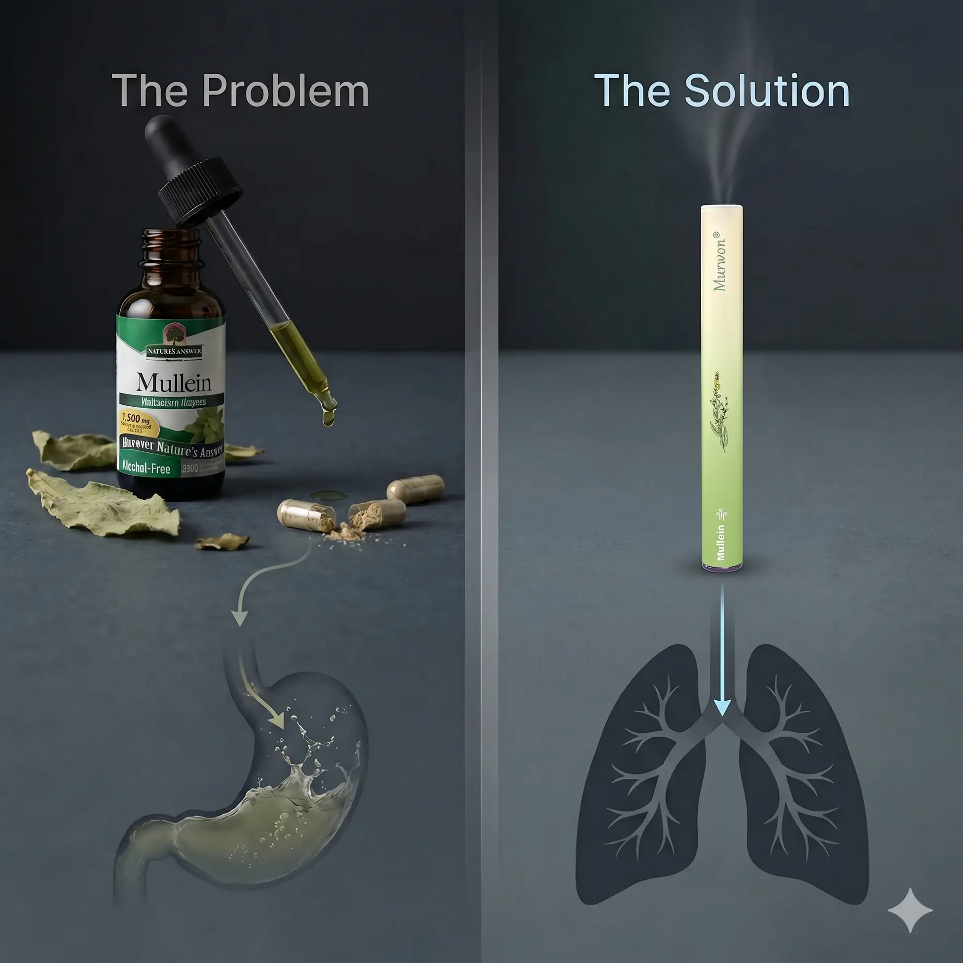 Botanical Mullein Lung Cleanse - Natural Breathing Support