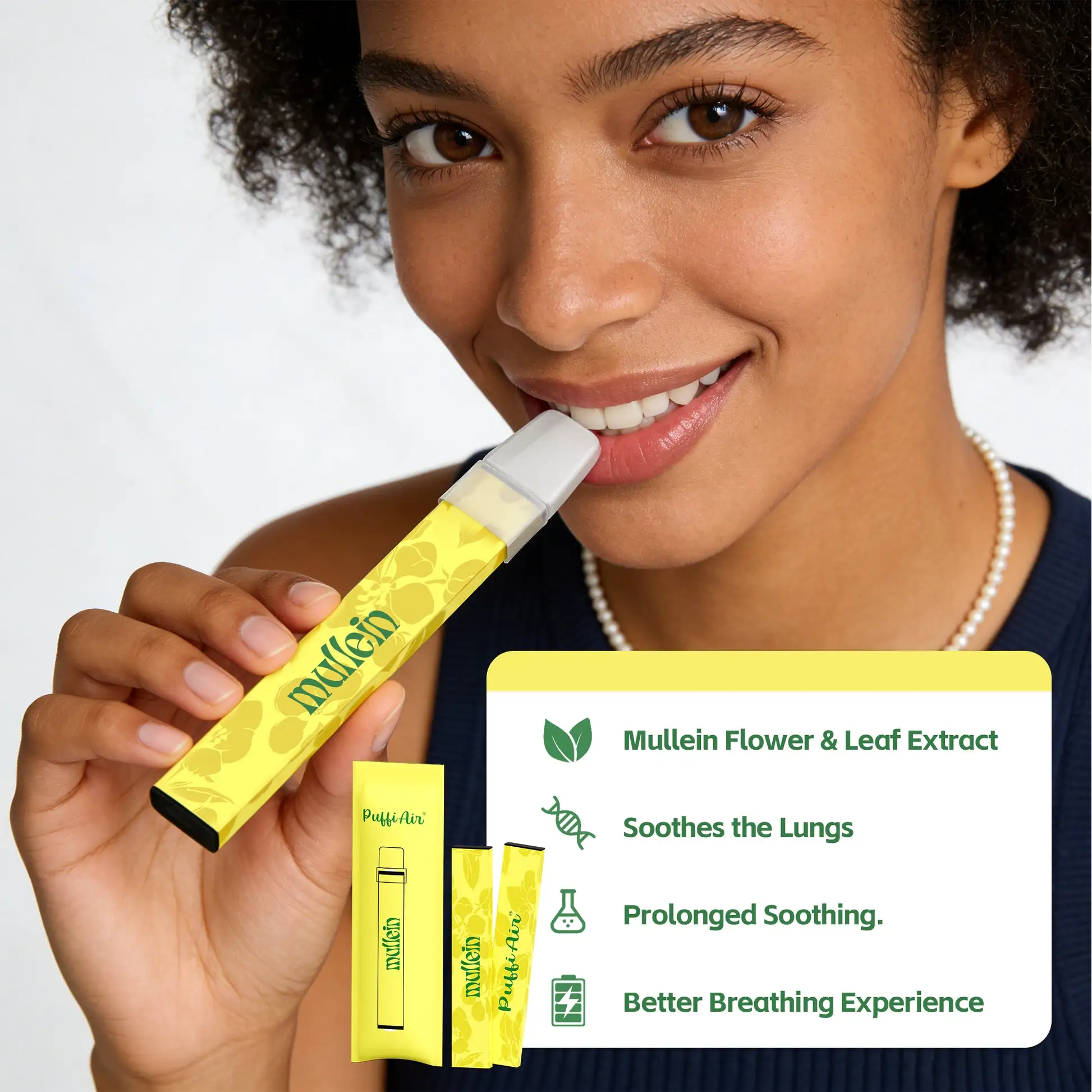 Mullein Smokeless Aroma Inhaler - 2 Pcs