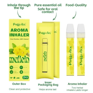 Mullein Smokeless Aroma Inhaler - 2 Pcs
