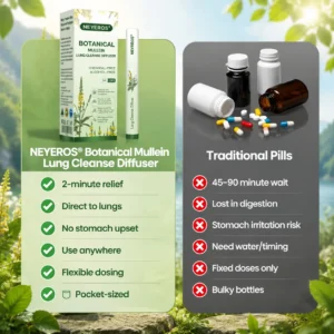 NEYEROS® Botanical Mullein Lung Cleanse Diffuser(Cough, Pharyngitis, shortness of breath, sputum, stuffy nose, bronchitis, bronchitis, allergy symptoms, lung discomfort✅)