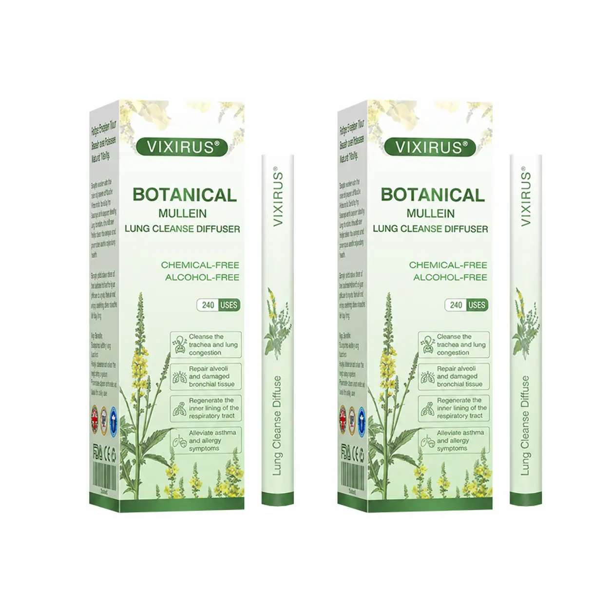 ❣️✅UK Owned and Operated|VIXIRUS® Botanical Mullein Lung Cleanse Diffuser (💝 Cough, wheezing, shortness of breath, sputum, stuffy nose, bronchitis, bronchitis, allergy symptoms, lung discomfort💝)