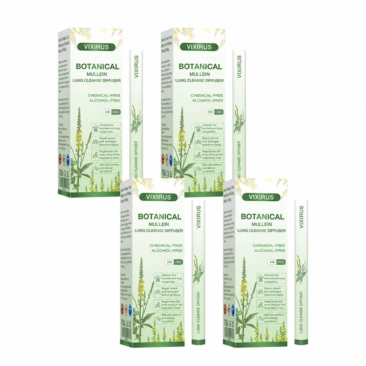 ❣️✅UK Owned and Operated|VIXIRUS® Botanical Mullein Lung Cleanse Diffuser (💝 Cough, wheezing, shortness of breath, sputum, stuffy nose, bronchitis, bronchitis, allergy symptoms, lung discomfort💝)