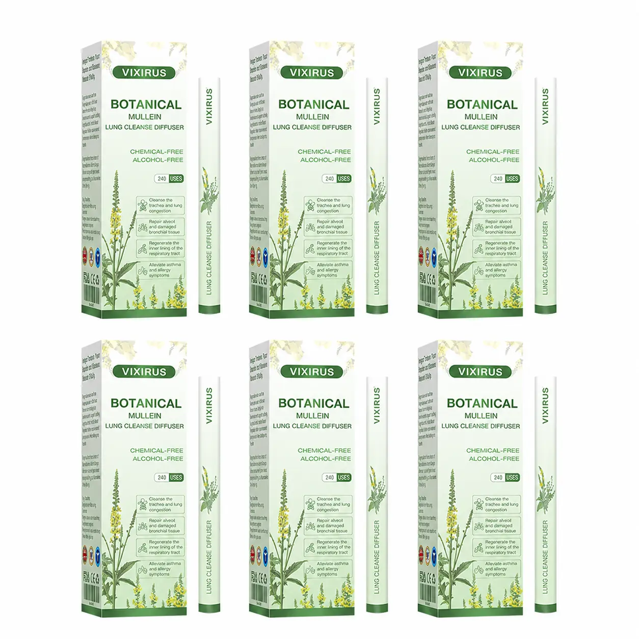 ❣️✅UK Owned and Operated|VIXIRUS® Botanical Mullein Lung Cleanse Diffuser (💝 Cough, wheezing, shortness of breath, sputum, stuffy nose, bronchitis, bronchitis, allergy symptoms, lung discomfort💝)