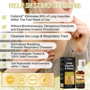 ✨😍FDA Approved|Celsiora® New Maximum Potency Mullein Spray (Helps relieve difficulty coughing up phlegm, shortness of breath, excessive mucus and lung infections)