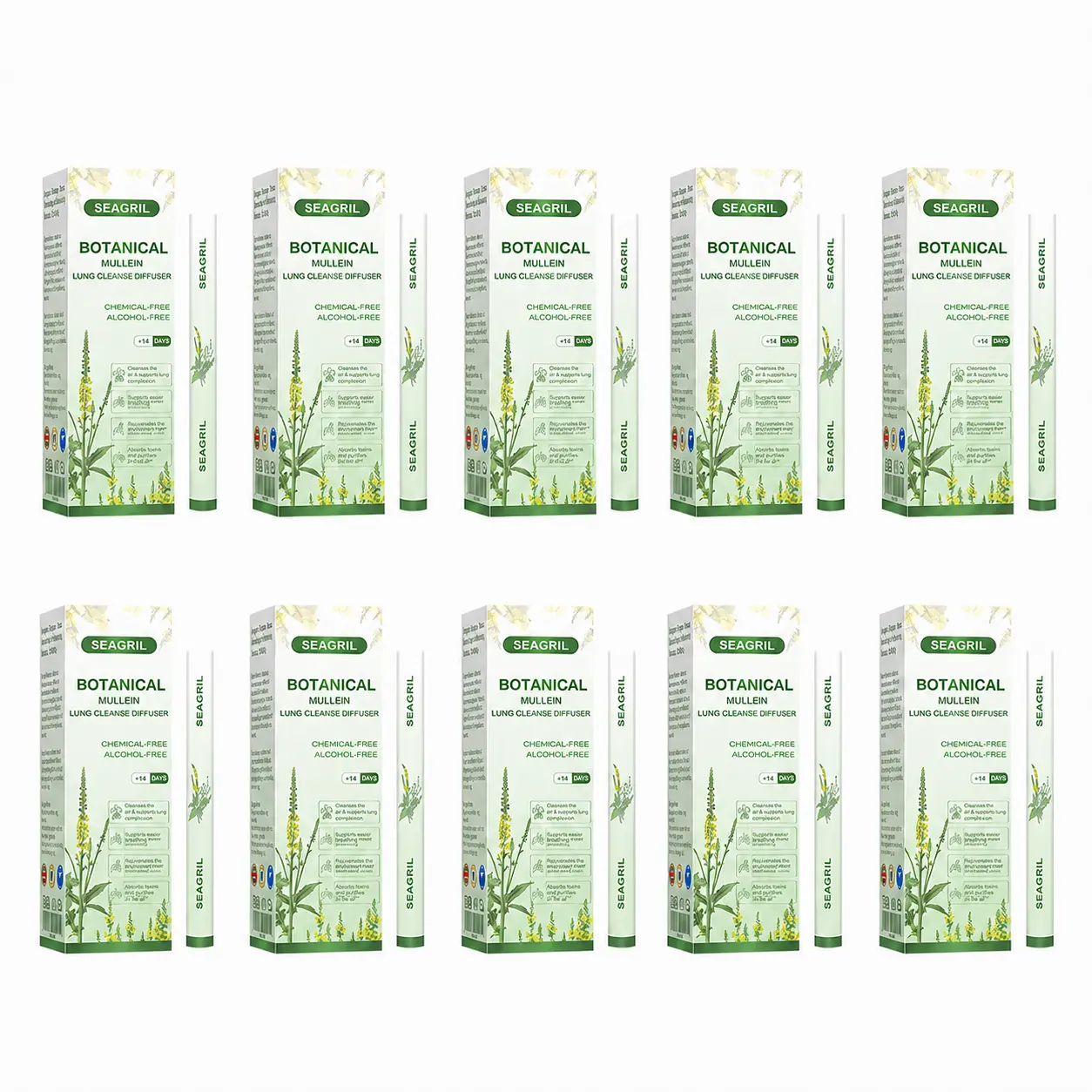 ❣️✅UK Owned and Operated|SEAGRIL® Botanical Mullein Lung Cleanse Diffuser (💝 Cough, wheezing, shortness of breath, sputum, stuffy nose, bronchitis, bronchitis, allergy symptoms, lung discomfort💝)